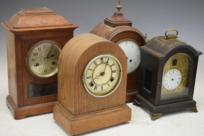 Lot 372 - Four 20th Century mantel clocks