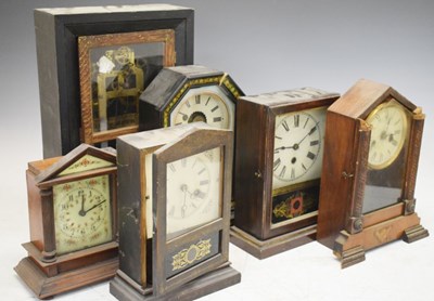 Lot 378 - Six American mantel clocks