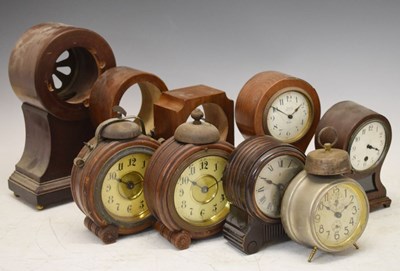 Lot 370 - Four 20th Century alarm clocks, etc