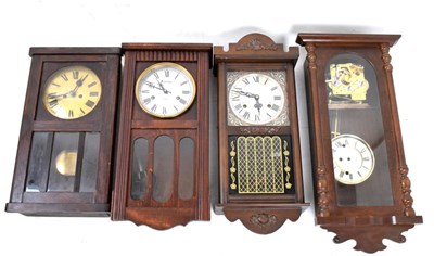 Lot 413 - Four 20th Century wall clocks