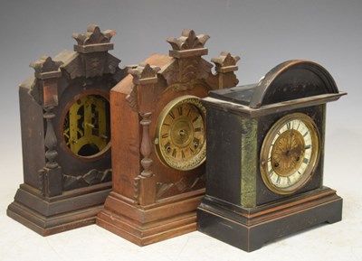 Lot 380 - Three 20th Century mantel clocks