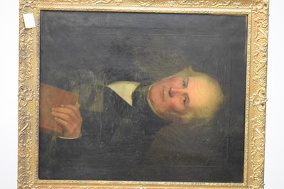 Lot 382 - Pair of 19th Century oil on canvas portraits