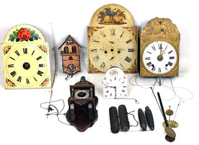 Lot 418 - Quantity of wall clocks and parts