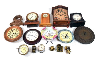 Lot 417 - Quantity of clocks and clock parts