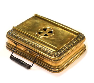 Lot 175 - French Brass 'Stoker' carriage foot warmer by Girodon and Montet, Lyon