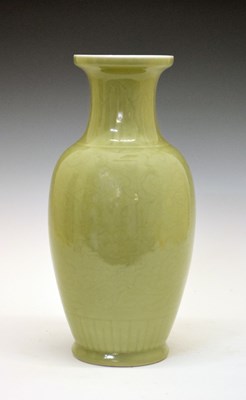 Lot 243 - Chinese celadon-glazed porcelain vase of Longquan type