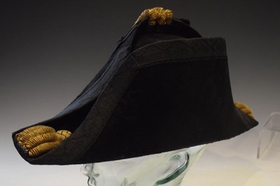 Lot 255 - Early 20th Century Naval officer's cocked bicorn hat and epaulettes