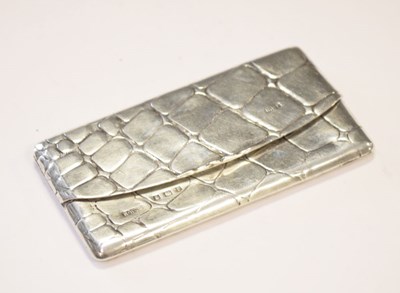 Lot 125 - Edward VII silver card case, makers mark for Henry Williamson Ltd, Birmingham 1905