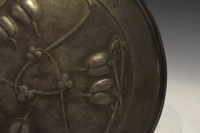 Lot 305 - Tudric pewter circular tray after a design by Archibald Knox