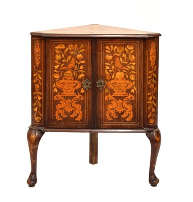 Lot 624 - Dutch Inlaid corner cabinet