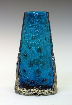 Lot 460 - Whitefriars - 'Volcano' vase in kingfisher