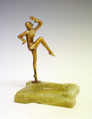 Lot 130 - Stefan Dakon, (1904-1997), possibly for Josef Lorenzl - Art Deco gilt bronze figure