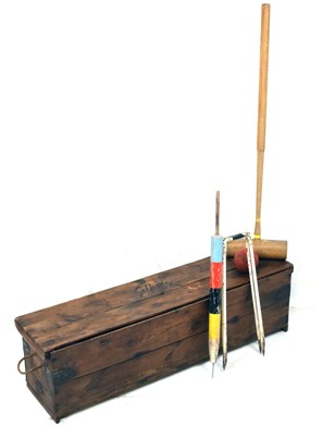 Lot 206 - Vintage Selfridges croquet set