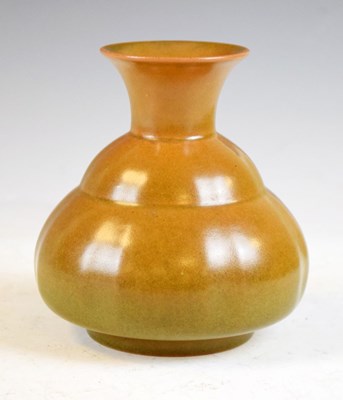 Lot 355 - Pilkingtons Lancastrian - Vase of compressed double gourd form with flared neck