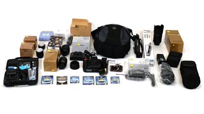 Lot 373 - Nikon D3 camera, Lenses – TC-14E II & TC-20E II Teleconverter lenses and accessories