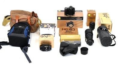 Lot 376 - Nikon D80 camera and Tamrac, Hoya, etc. and accessories