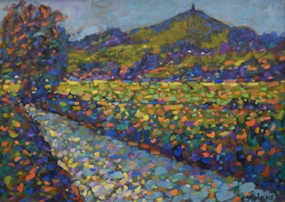 Lot 630 - Paul Stephens - Oil on board - 'Glastonbury Tor'