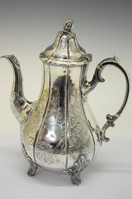 Lot 78 - Victorian silver coffee pot