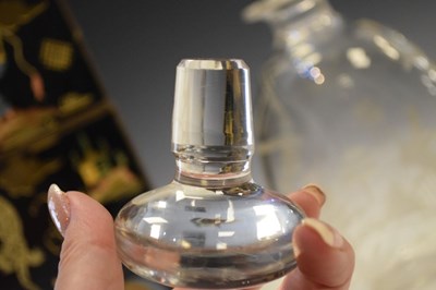 Lot 411 - Sportsman's decanter, hand-engraved English crystal issued by Jesterini & Brooks