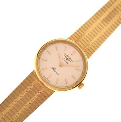 Lot 111 - Lady's Longines Presence quartz wristwatch