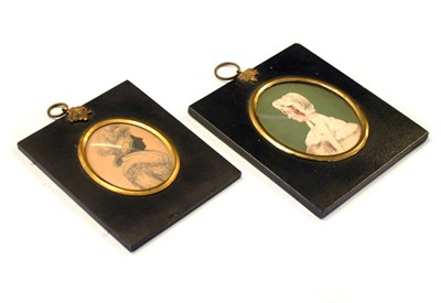 Lot 365 - 19th Century portrait miniature and a silhouette