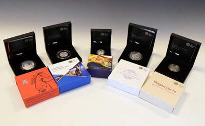 Lot 226 - Five Royal Mint silver proof coin packs