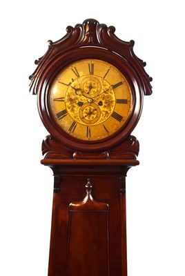 Lot 458 - Mid 19th Century Scottish mahogany-cased 8-day longcase clock