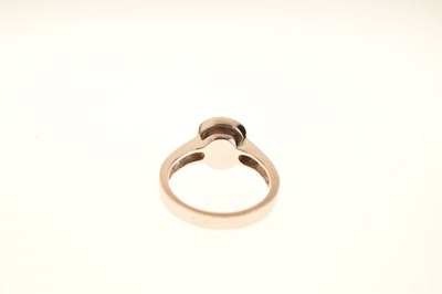 Lot 5 - Platinum single stone rose cut diamond ring