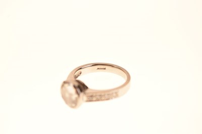 Lot 5 - Platinum single stone rose cut diamond ring