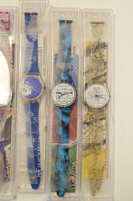 Lot 109 - Six cased Swatch 'Artist's Collection' wristwatches