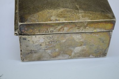 Lot 139 - George V silver cigarette box