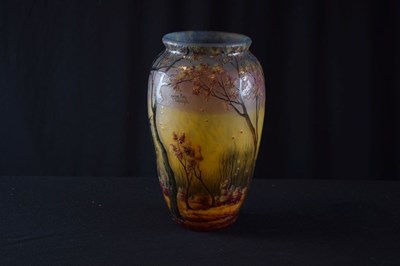 Lot 282 - Muller `Freres, Luneville glass vase