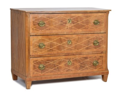 Lot 507 - 19th Century Swiss inlaid and crossbanded chest