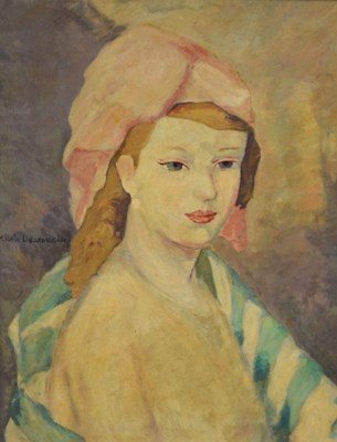 Lot 425 - Follower of Marie Laurencin, (1883-1956) - Oil on canvas - Portrait of a lady