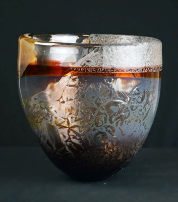 Lot 475 - Studio Glass - Alison McConachie (b.1953) - Glass bowl