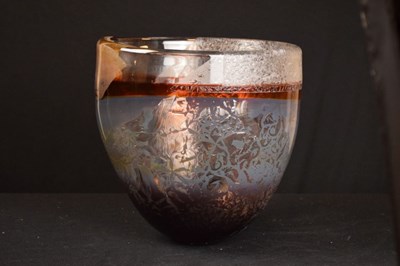 Lot 475 - Studio Glass - Alison McConachie (b.1953) - Glass bowl