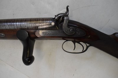 Lot 224 - Westley Richards - Double-barreled percussion bank gun of large proportions