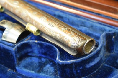 Lot 225 - Magnificent pair of French flintlock presentation pistols