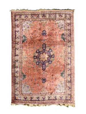 Lot 456 - Fine quality signed Persian Tabriz silk on silk carpet