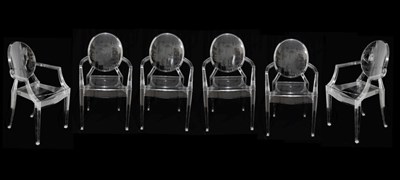 Lot 496 - Phillippe Starck for Kartell - Six 'Louis Ghost' chairs