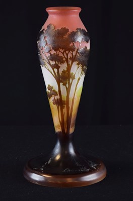 Lot 308 - Galle glass lamp base