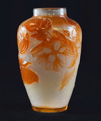 Lot 301 - Galle fire-polished cameo glass vase