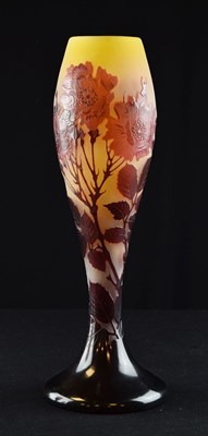 Lot 304 - Large Galle cameo glass vase or lamp base