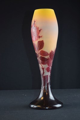 Lot 304 - Large Galle cameo glass vase or lamp base