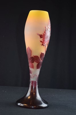 Lot 304 - Large Galle cameo glass vase or lamp base