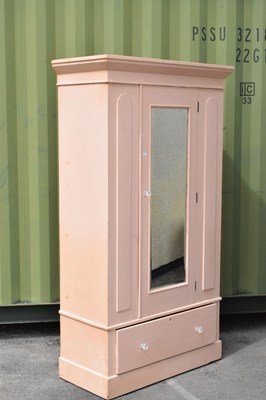 Lot 658 - Pink painted wardrobe