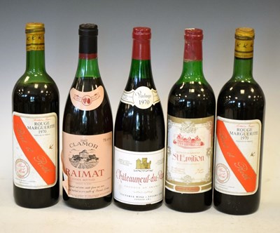 Lot 253 - Five bottles of French red wine