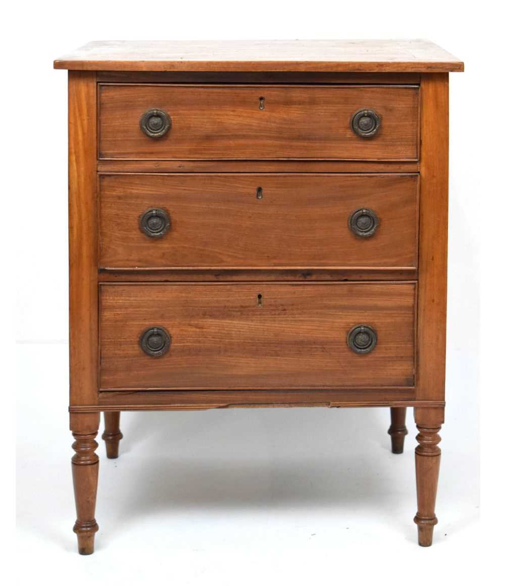 Lot 538 - Three-drawer chest, circa 1900