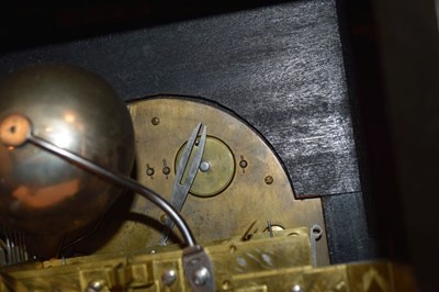 Lot 462 - Victorian ebonised triple fusee table clock