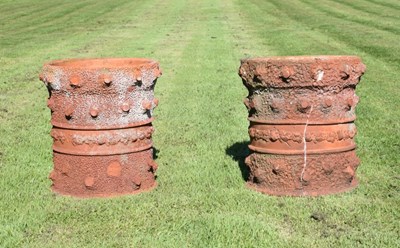 Lot 665 - Pair of terracotta garden planters